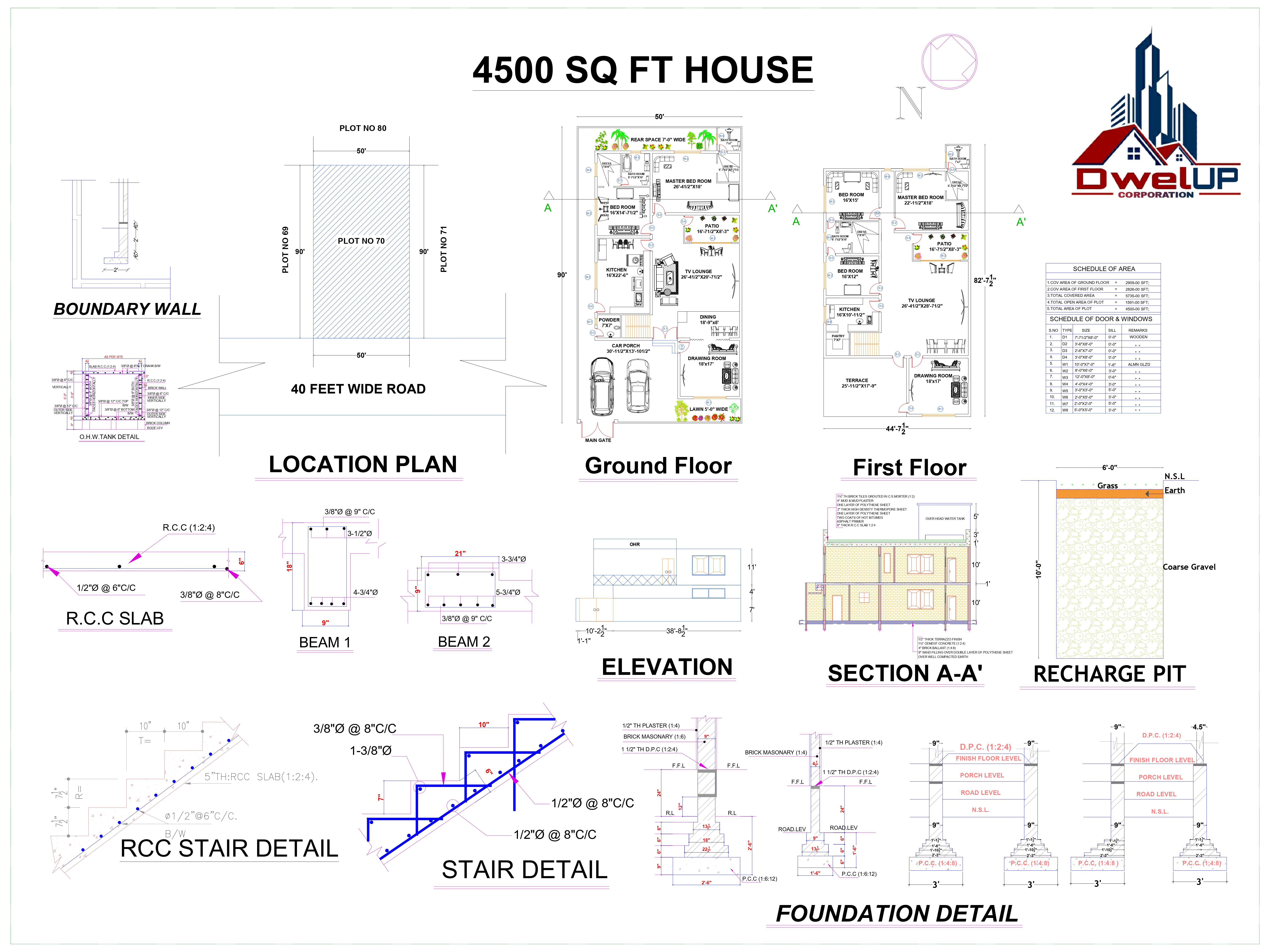 4500 SQ FT House Design
