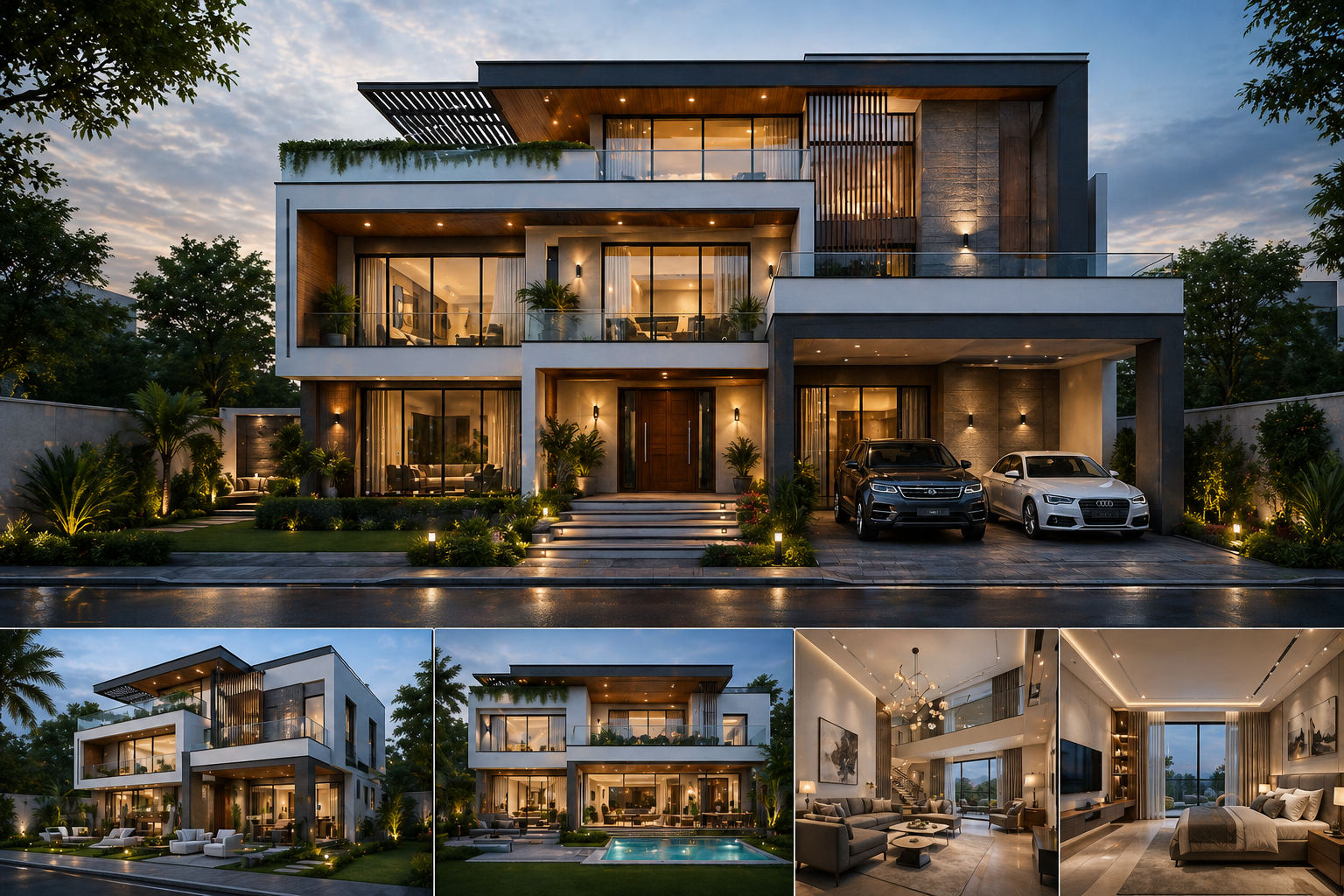 Modern Luxury Villa Design SketchUp 3D Modeling